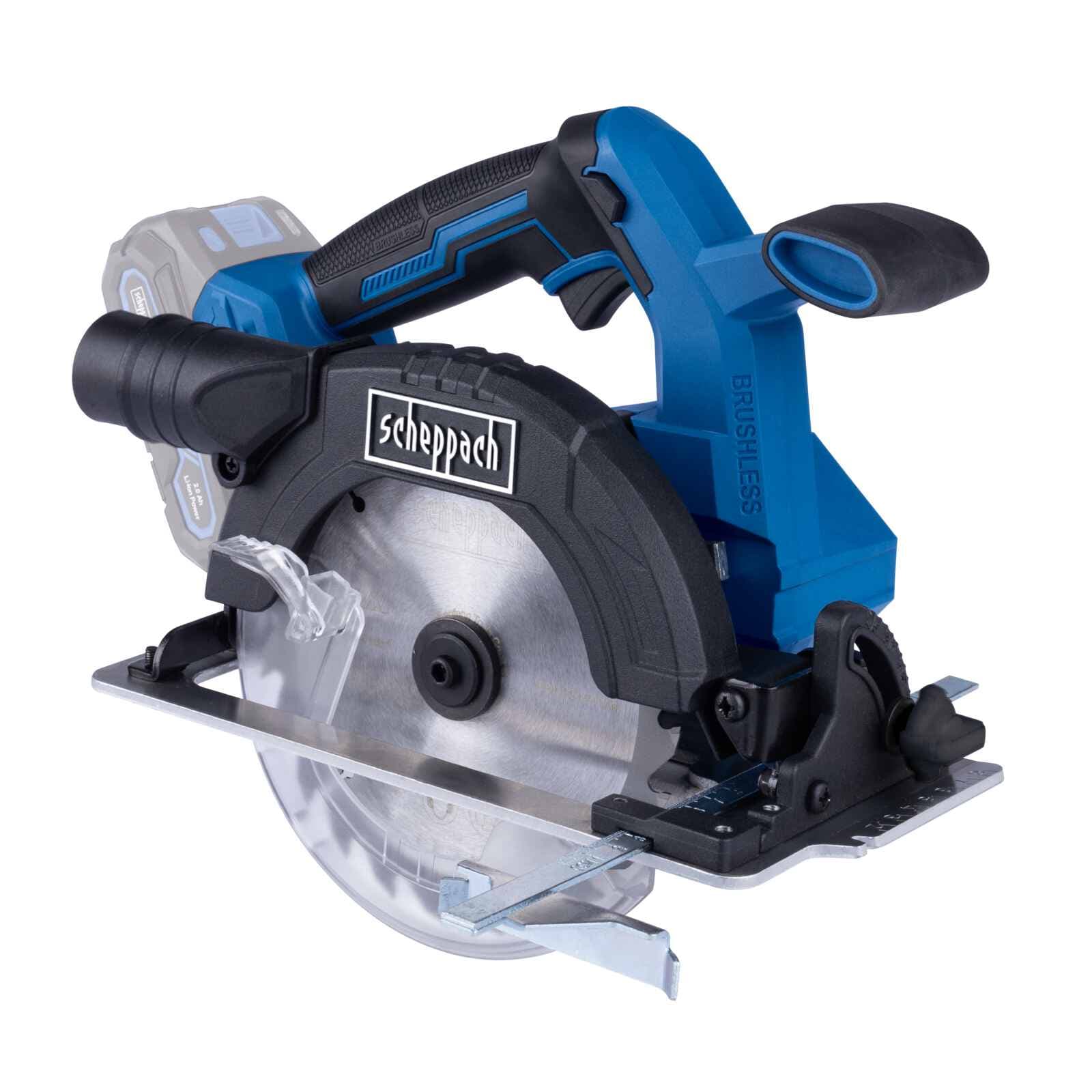 Sierra Circular Inalámbrica Brushless 20V Scheppach - 6 1/2" - Vista detalle