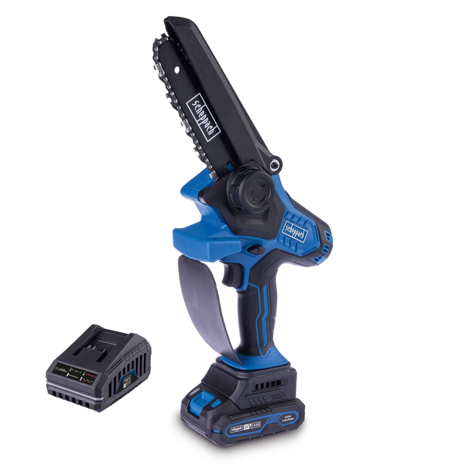 Motosierra Podadora Inalambrica Brushless 20v - Scheppach - Vista detalle