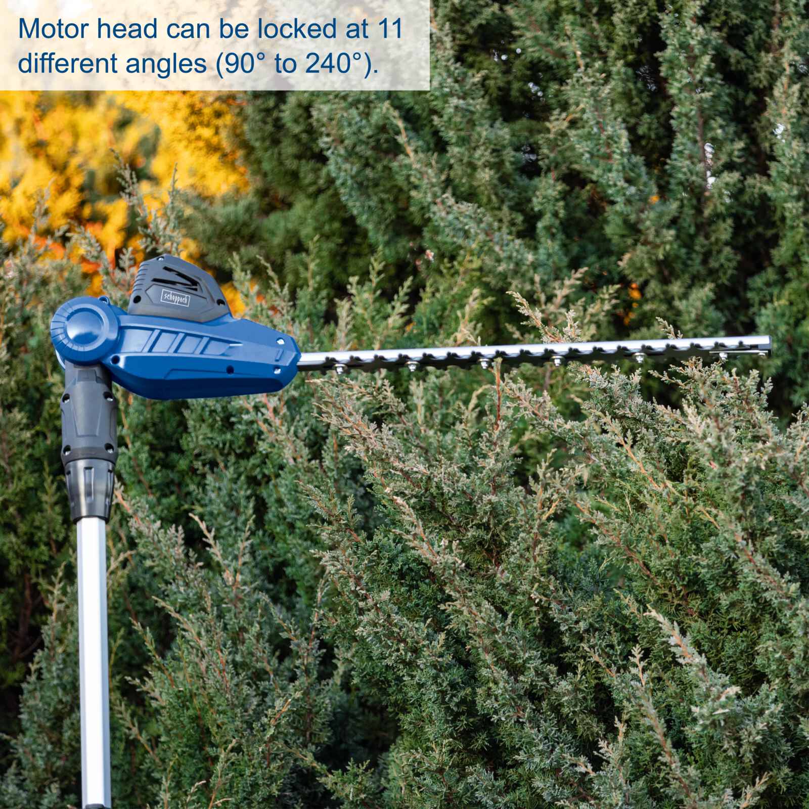 Cortasetos Telescópico Inalámbrico Scheppach 20V – 410 mm de Corte con Extensión de 2.6 m - Vista 10