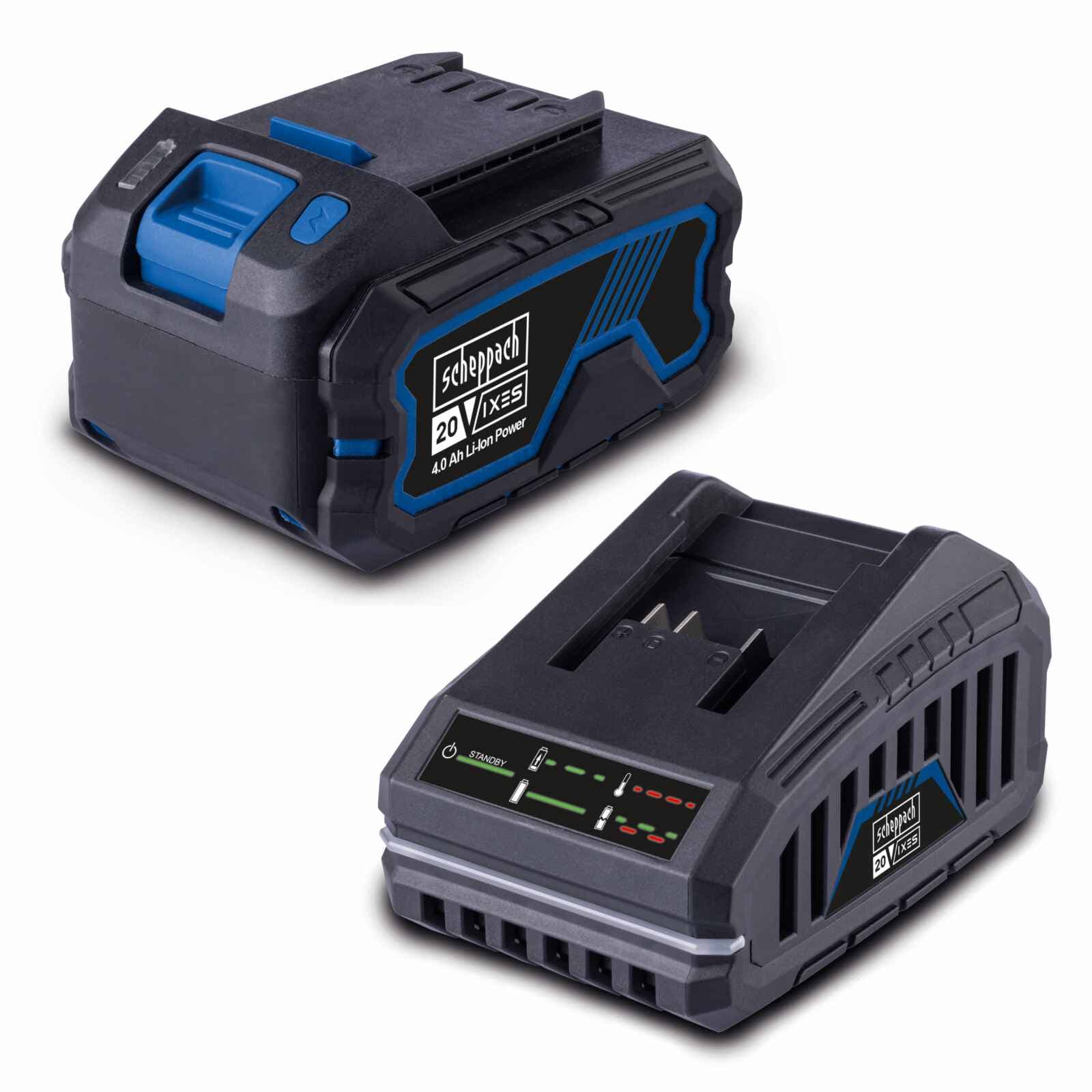 Kit Cargador + Batería 4.0Ah 20V Scheppach - Vista uso