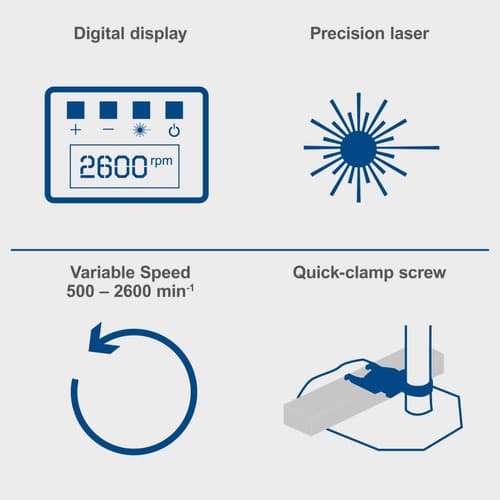 Taladro Columna Digital 710W Con Laser 13mm DP55 Scheppach - Vista 9