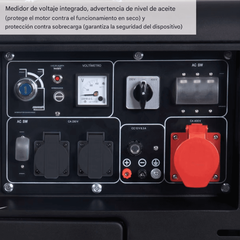 Generador Diésel 5000W Scheppach Black Edition - Trifásico y Monofásico, Arranque Eléctrico - Vista 19