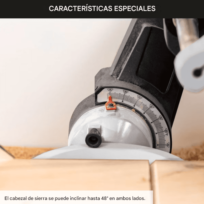 Sierra Ingleteadora Telescópica Dual 12" 2000W Láser Scheppach Black Edition - Vista 16
