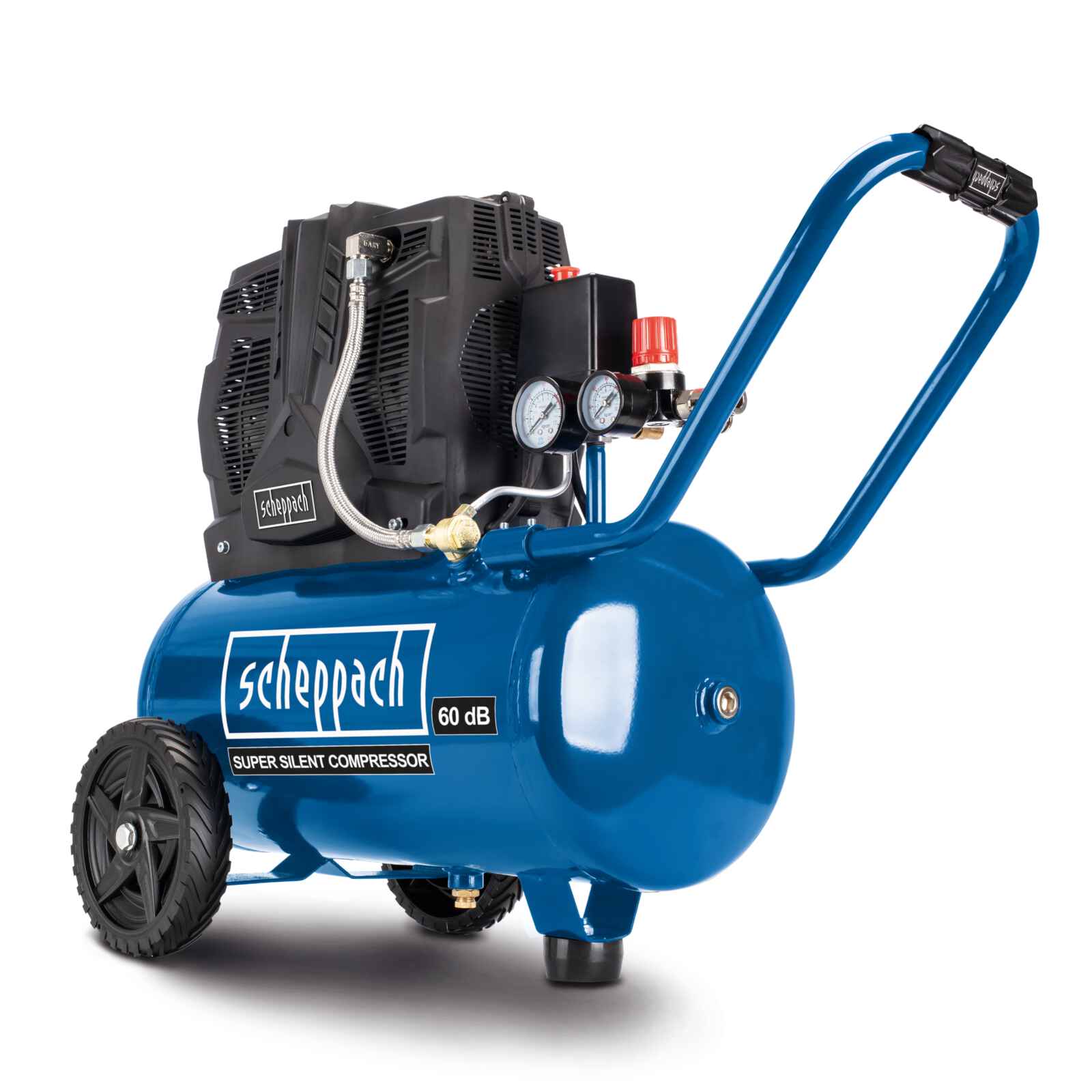 Compresor De Aire Ultrasilencioso Portatil 24l - Scheppach