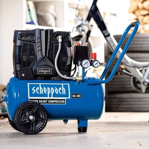 Compresor De Aire Ultrasilencioso Portatil 24l - Scheppach - Vista uso