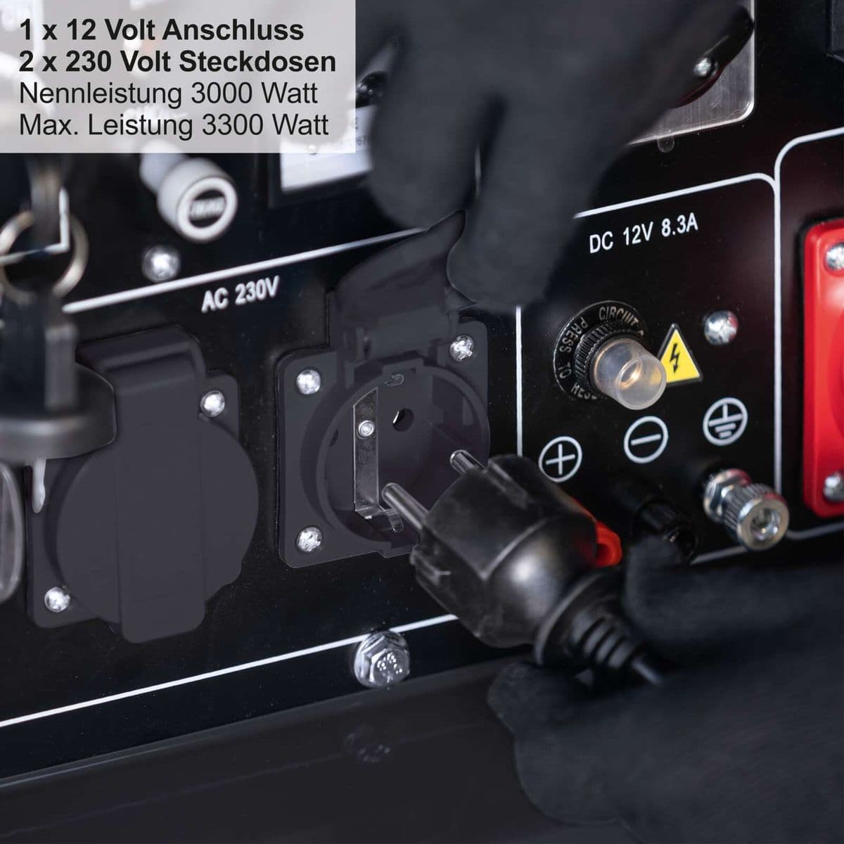 Generador Diésel 5000W Scheppach Black Edition - Trifásico y Monofásico, Arranque Eléctrico - Vista 10