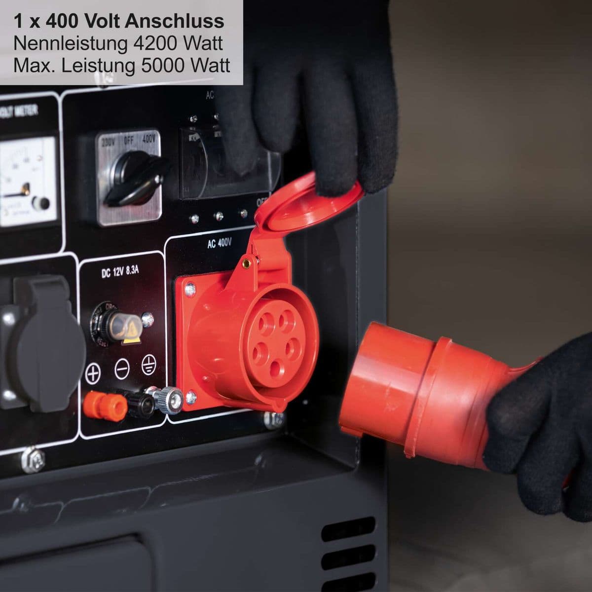 Generador Diésel 5000W Scheppach Black Edition - Trifásico y Monofásico, Arranque Eléctrico - Vista 11