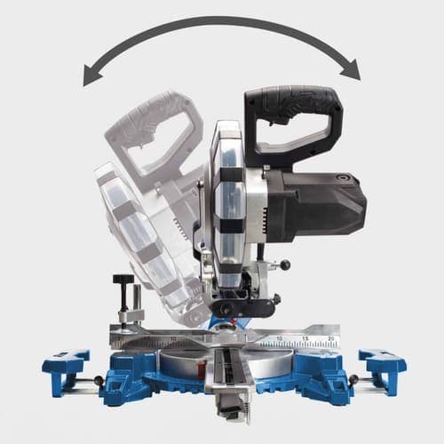 Ingleteadora Telescopica 10 + 2 Discos - Scheppach - Vista lateral