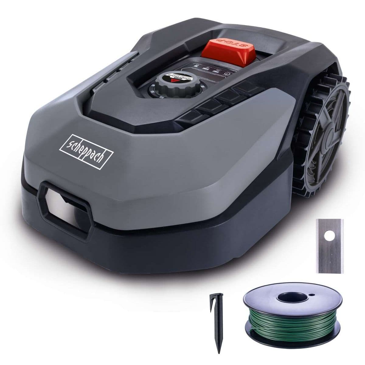 Robot Corta Pasto Cortacésped Scheppach 900m² - WiFi, Altura Regulable - Vista 10