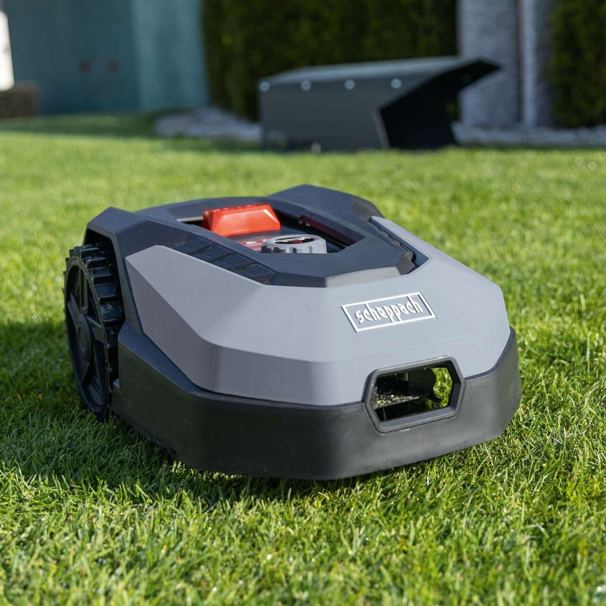 Robot Corta Pasto Cortacésped Scheppach 900m² - WiFi, Altura Regulable - Vista 11