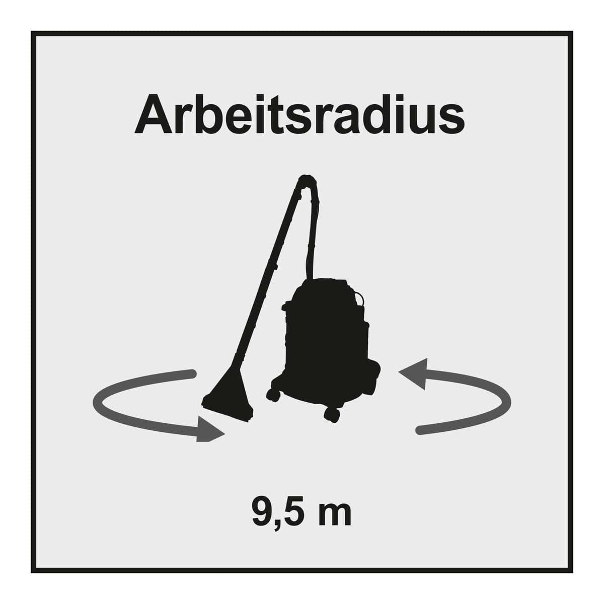 Aspiradora Lava-Alfombras 5 en 1 CUC20-BE Scheppach Black Edition - 1600W - Vista lateral
