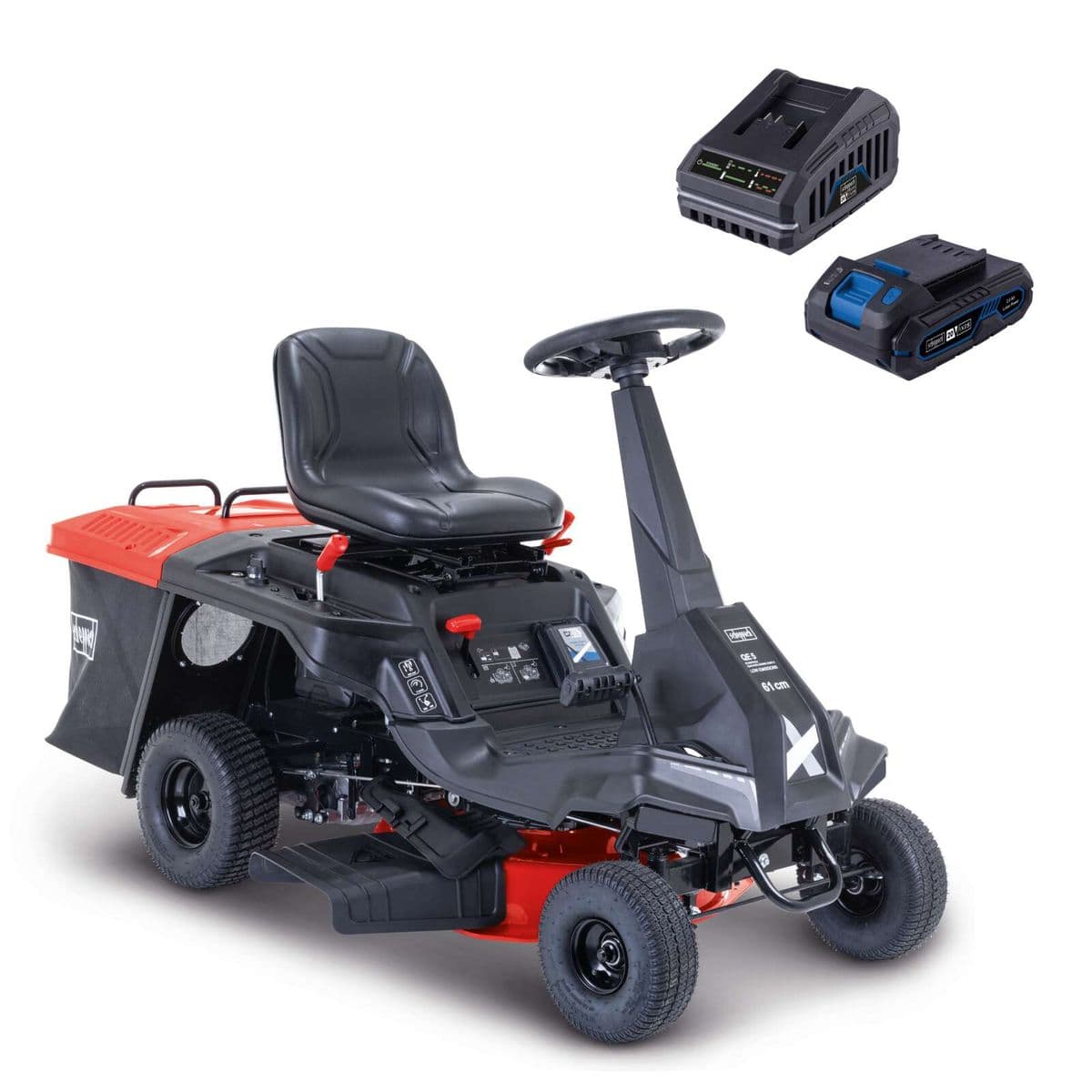 Tractor Corta Pasto 6HP Scheppach - Cortacésped Profesional - Vista lateral