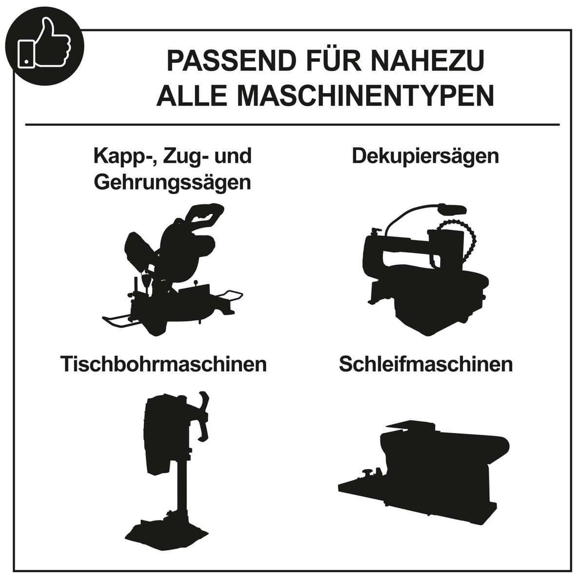Base Universal para Sierra Ingletadora UUG1550-BE Scheppach Black - Vista frontal
