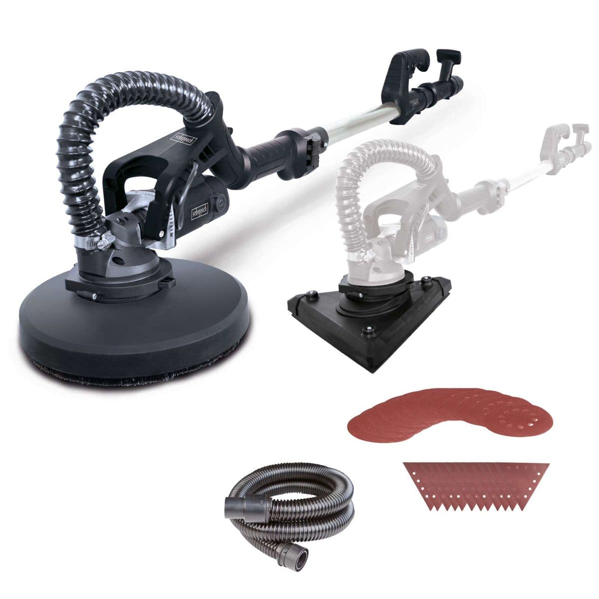 Lijadora de Pared y Techo 710W Scheppach Black Edition - Velocidad Variable, 2 Cabezales