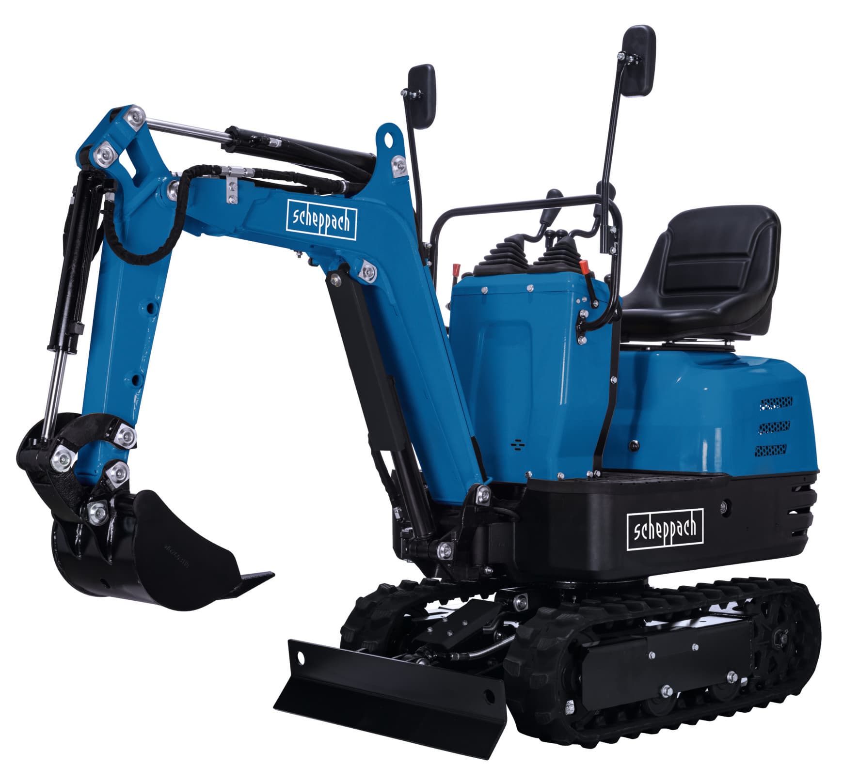 Mini Excavadora 8.5HP Orugas Scheppach - Alcance 2330mm, Miniexcavadora - Vista 8