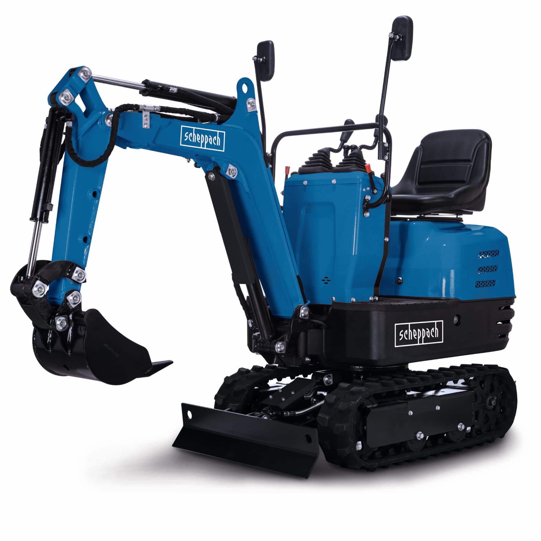 Mini Excavadora 8.5HP Orugas Scheppach - Alcance 2330mm, Miniexcavadora