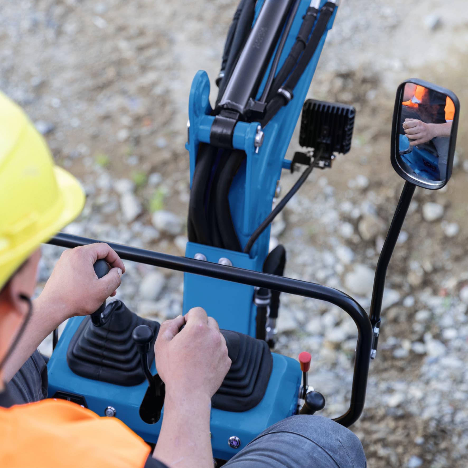 Mini Excavadora 8.5HP Orugas Scheppach - Alcance 2330mm, Miniexcavadora - Vista detalle